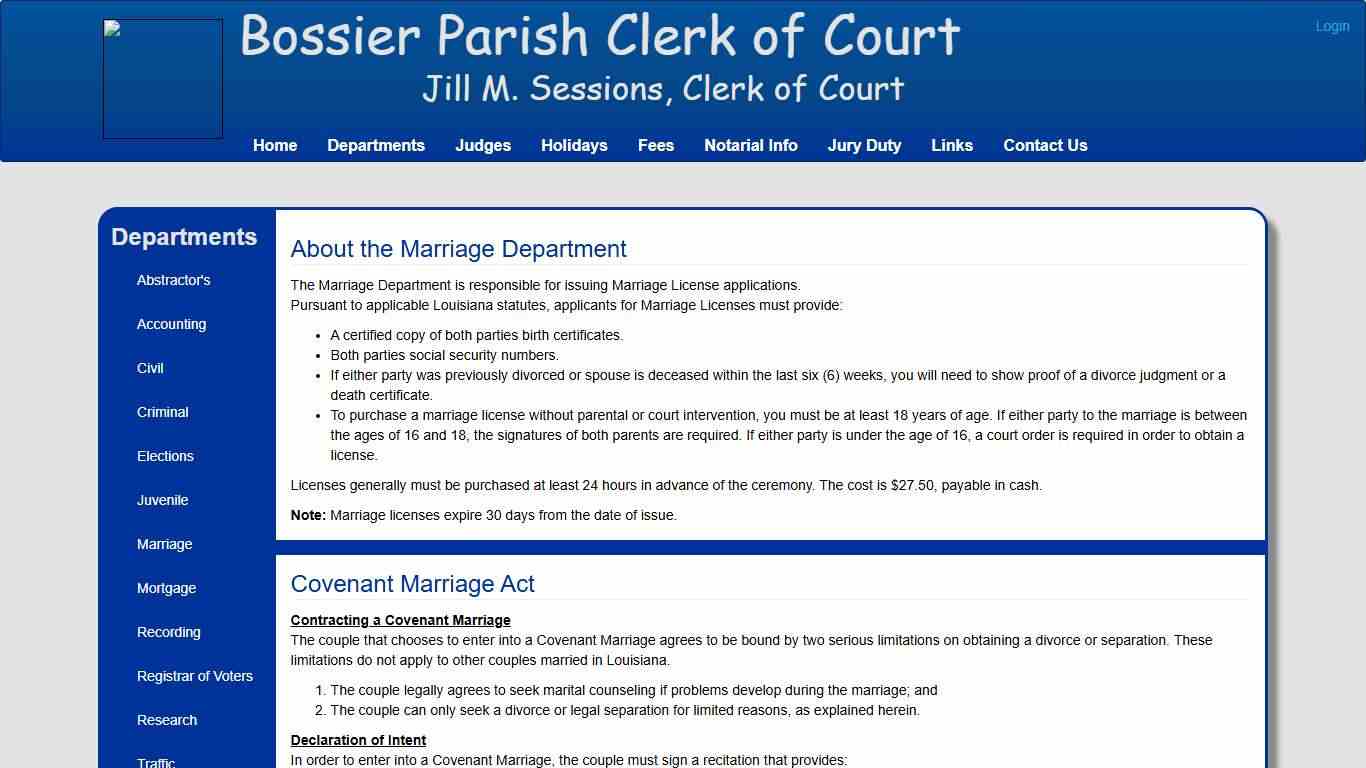 Bossier Clerk of Court - Home