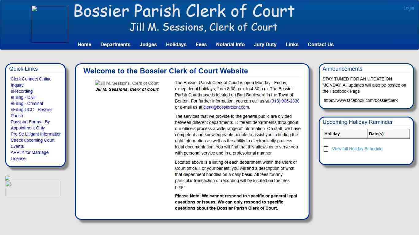 Bossier Clerk of Court - Home