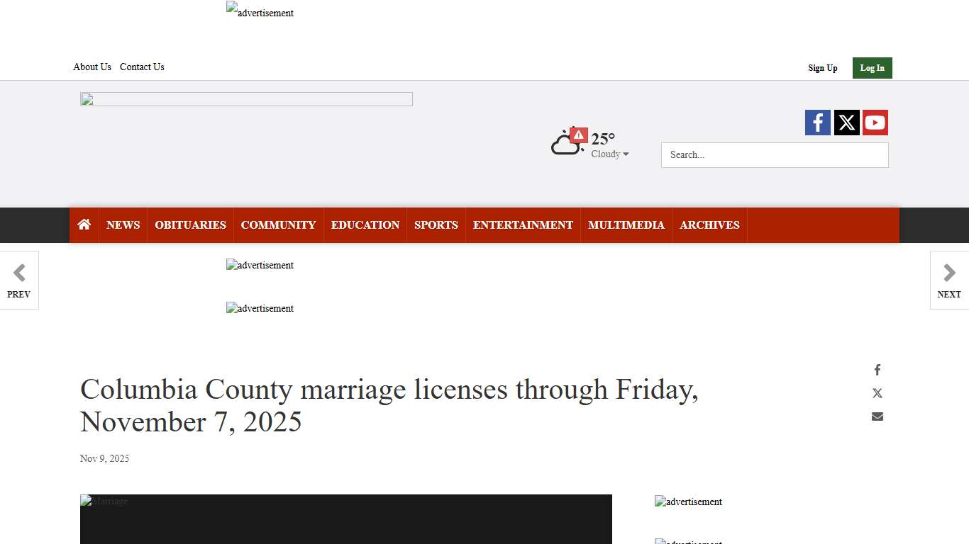Columbia County marriage licenses through Friday, November 7, 2025 Public Records magnoliareporter.com